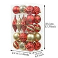 thumbnail image 4 of Valery Madelyn 40ct Christmas Ornaments Set, Red Gold Christmas Tree Ornaments for Party Decor, 4 of 16
