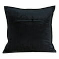 thumbnail image 3 of 20" x 7" x 20" Transitional Black Solid Quilted Pillow Cover With Poly Insert, 3 of 5