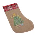thumbnail image 2 of Christmas Stockings Linen Flannel Material Bright Color Exquisite Design Holiday Decorations Ornaments, 2 of 5