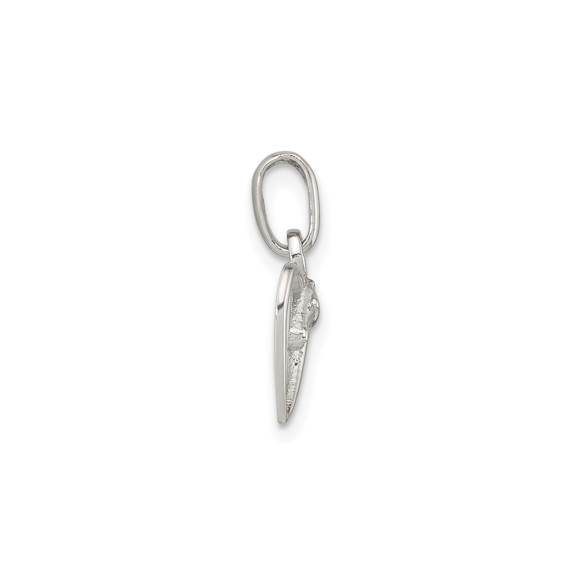 925 Sterling Silver Horse Head Open Heart Pendant Charm, Polished Equestrian Jewelry