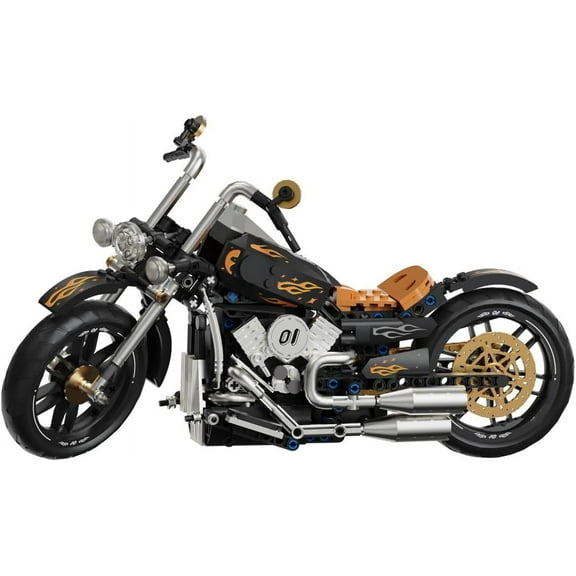 Honchoes Motorcycle Building Block Set Compatible with Lego Motorcycle Model for Adults 455 Pcs