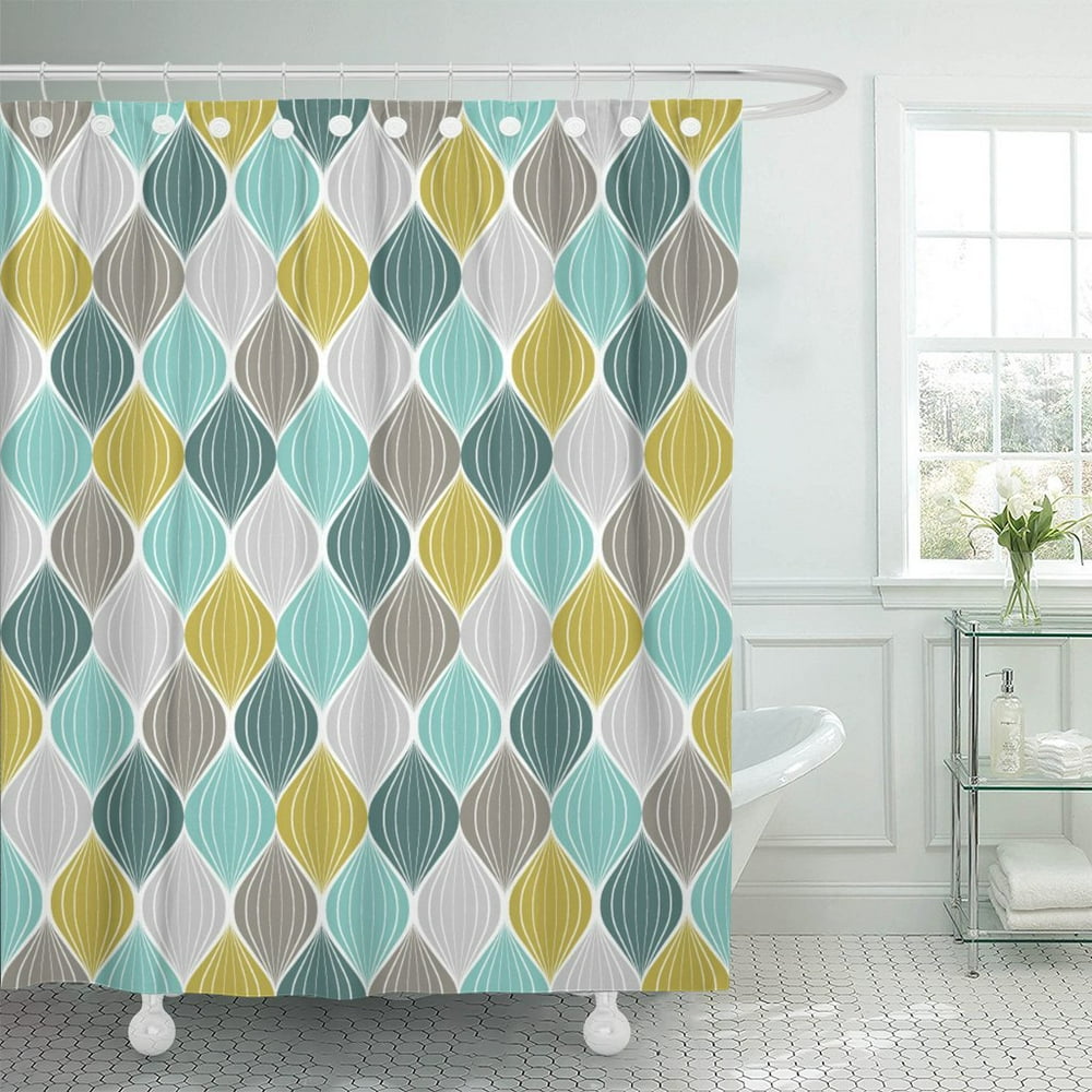 PKNMT Yellow Modern Abstract Pattern Geometric Vintage Color Green