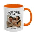 thumbnail image 3 of Valentines Custom Mug with Pictures 11oz Personalized Coffee Mug Gifts for Birthday Valentine's Day Multiple Colors Photo Mugs Personalized Text and Logo tazas personalizadas for Man Woman(Orange), 3 of 8