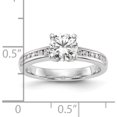 thumbnail image 4 of 14K White Gold Lab Grown Diamond Si1/Si2, G H I, Round Complete Eng Ring (Size 7) Made In India rm2578e-050-7cwlg, 4 of 5