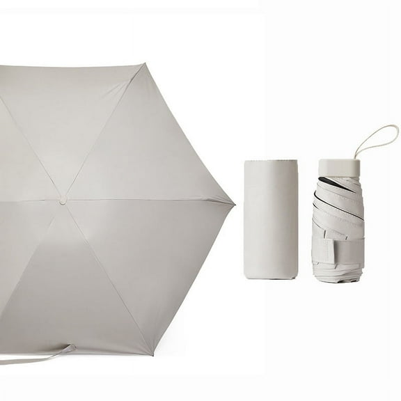 ERDOUY 1pcs 6 bonesTravel Sun&rain Umbrella Mini Folding Travel Compact and Lightweight UV Protection Clear Umbrella with Case 35.4inch Pocket Umbrella for Men Women Kids（Orange）