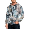 thumbnail image 2 of Camo Gym Hoodies for Men Vintage Graphic Gym Sweatshirts for Men Long Sleeve Pullover Kangaroo Pocket Blue 2XL, 2 of 7