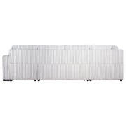 New Classic Furniture Bliss 5-Piece Fabric Upholstered Sectional in Mist Gray