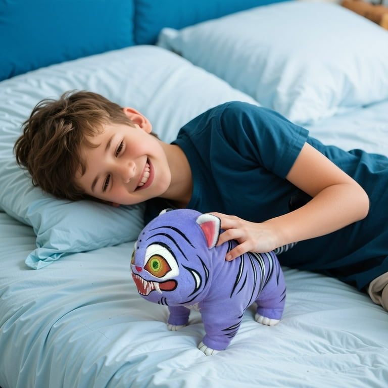 K-pop Demon Hunters Accessoires Peluche Tigre Violet - Kpop Demon Hunters - Doudou Mignon Et Original Kpop Demon Hunters Français