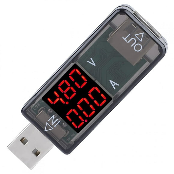 USB 2.0 Multimeter Tester, SMAT Technology 3.2-10V 0-3A Real-time Detection USB Watt Meter, Power Measuring For Voltage Detecting Current Testing