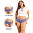 thumbnail image 3 of INNERSY Plus Size Period Underwear for Women Heavy Flow Cotton Menstrual Panties 3-Pack(3XL,Twilight), 3 of 8
