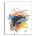 thumbnail image 3 of 14" x 18" Abstract Landscape No. 29 by Jan Weiss - Print on Canvas Fabric Blue, 3 of 3