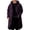Purple, variant on Atkumj Trench Coat Men Solid Color Hooded Long Winter Overcoat Stylish Long Sleeve Button Down Front Winter Coats S
