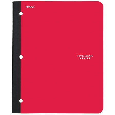 Five Star Wireless Notebook, 1 Subject, College Ruled,Assorted (09294)