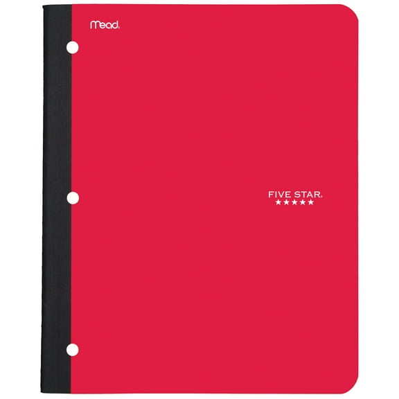 Five Star Wireless Notebook, 1 Subject, College Ruled,Assorted (09294)
