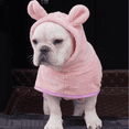 thumbnail image 2 of GASTROPOD Dog Bathrobe,Super Absorbent Coral Fleece Material Dog Towel,Comfortable Abdomen Fit for Extra Warmth Dog Robe,XS,Pink, 2 of 4