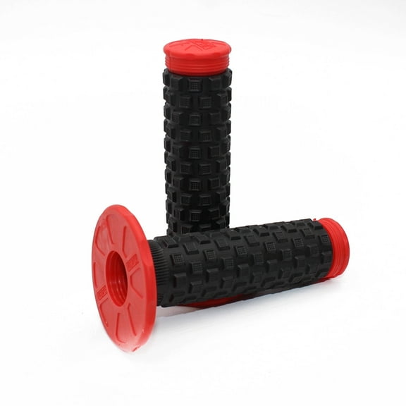 BESTSKY Handlebar Grips Professional Off-Road Design Improves Riding Control Dirt Bike Grips Sturdy PRO Soft Rubber for Comfort and Lasting Use MTB Grips Red Handle