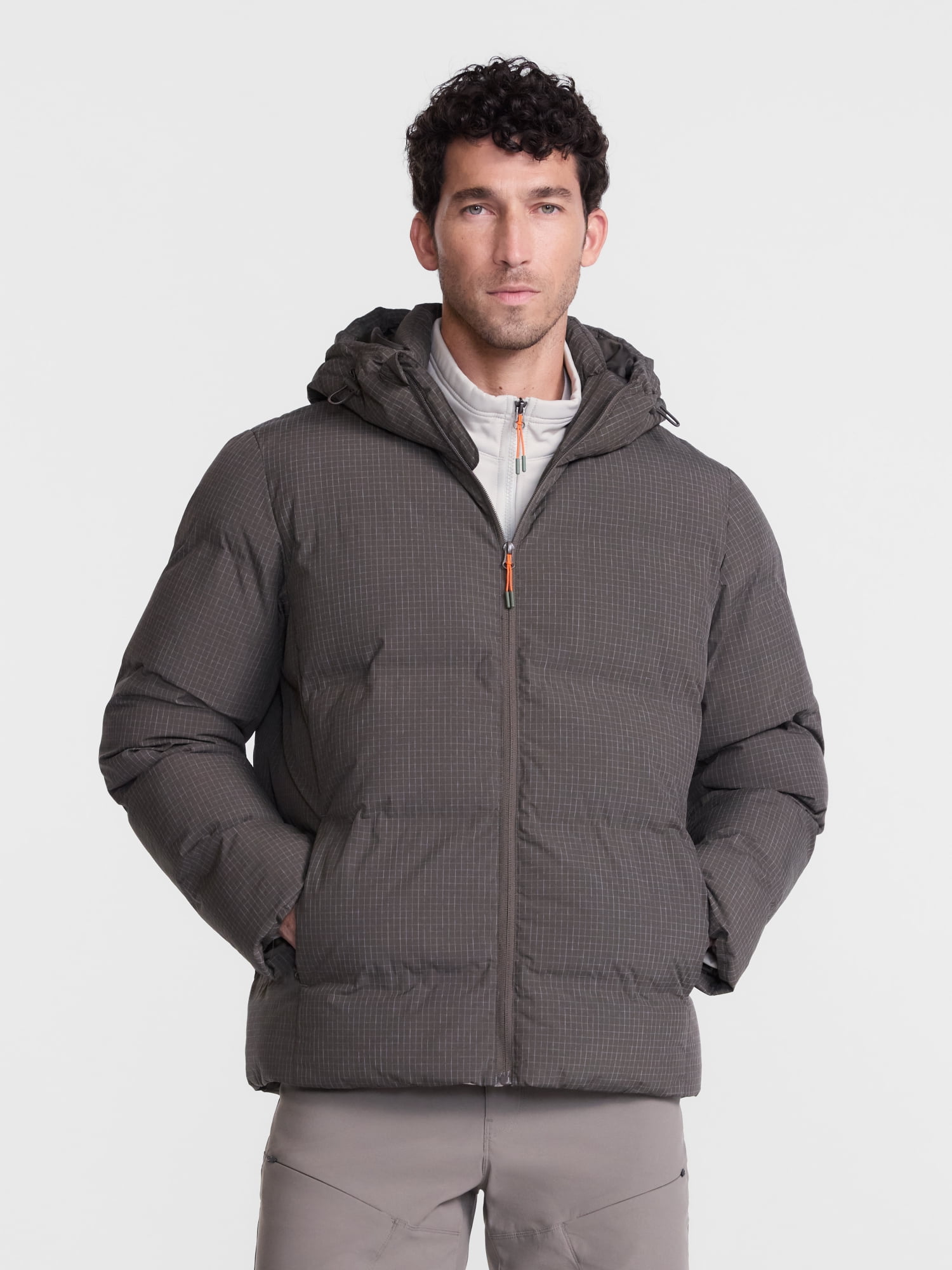 Ozark Trail Men's and Big Men's Ripstop Puffer Jacket, Sizes S-3XL