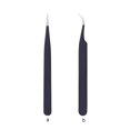 thumbnail image 3 of pitrice Nail Tweezers Stainless Steel Easy to Clean Manicure Sticker Tools Anti Slip Handle Lash Supplies High Grade Surface Coverage Angle Head, 3 of 7