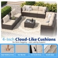 thumbnail image 5 of Sunmthink 10-Piece Wicker Patio Furniture Sets, Outdoor Conversation Set with 4 Inches Thick Cushions and Waterproof Cover, 5 of 8