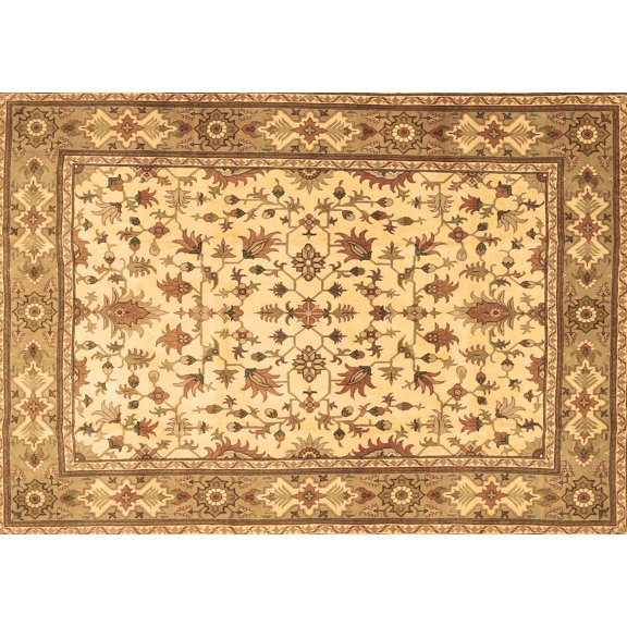 Ahgly Company Indoor Rectangle Persian Brown Traditional Area Rugs, 5' x 7'