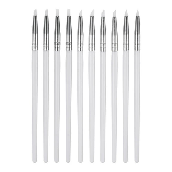 Uxcell 10pcs Clay Sculpting Tool Set, Clay Sculpting Rubber Tip Shaping Pen for Ceramic Sculpture Polymer Clay, White