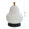 thumbnail image 3 of Luz LED para escritorio de estudio, lámpara de mesa de cristal de pera color crema, iluminación para el hogar, decoración de dormitorio, 3 of 6