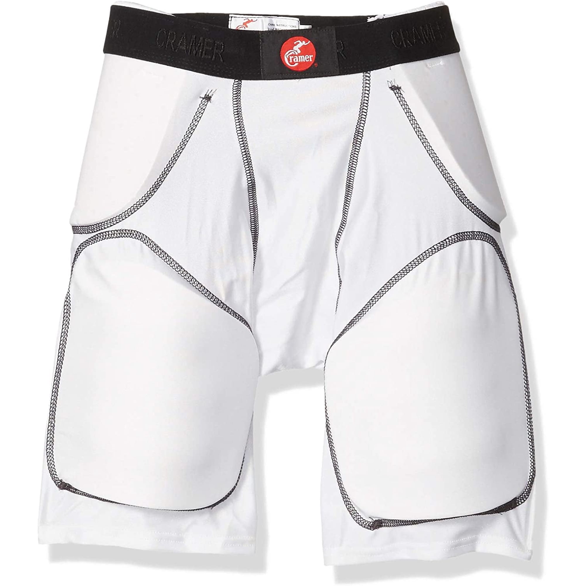 Cramer Classic 5-Pad Football Girdle With Hip, Tailbone and Thigh Pads, Integrated Girdle, Compression Football Gear, Football Equipment, Football Pads, Protective Gear for Football, White, 3X-Large