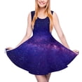 thumbnail image 2 of 2024 Dress Skate Trendy Club Night Oversize Women Spring Dresses Fashion Street Print Night Starry Purple Waist High Dress Sky Galaxy, 2 of 7