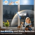 thumbnail image 6 of One Way Privacy Window Film, See Out Not in Mirror Tint for Home Reflective Window Film, Heat UV Blocking Static Cling for Office Front Door Daytime Privacy Covering, 6 of 7