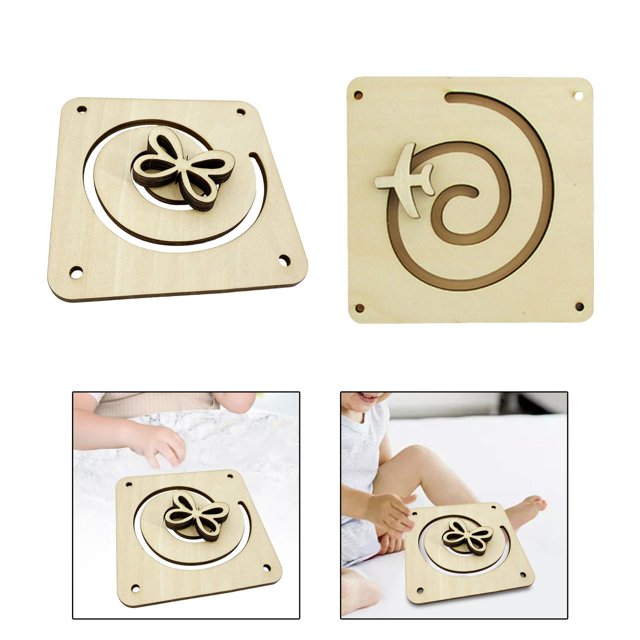 2x Tablero Ocupado Accesorios de Bricolaje Educación Temprana Sin Pintar para Regalos de Cumpleaños Hugo Material de tablero ocupado