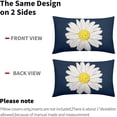 thumbnail image 4 of Daisy Flower Navy Blue Lumbar Pillow Covers 12x20 Inch White Petal Floral Bloom Decorative Pillow Cases Spring Summer Seasonal Cushion Covers Farmhouse Home Decor For Porch Couch Outdoor Set of 2, 4 of 6