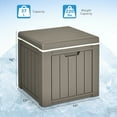 thumbnail image 2 of Gymax Patio 10 Gallon Ice Cube Cooler Box Table Stool Storage W/Handle Brown, 2 of 10