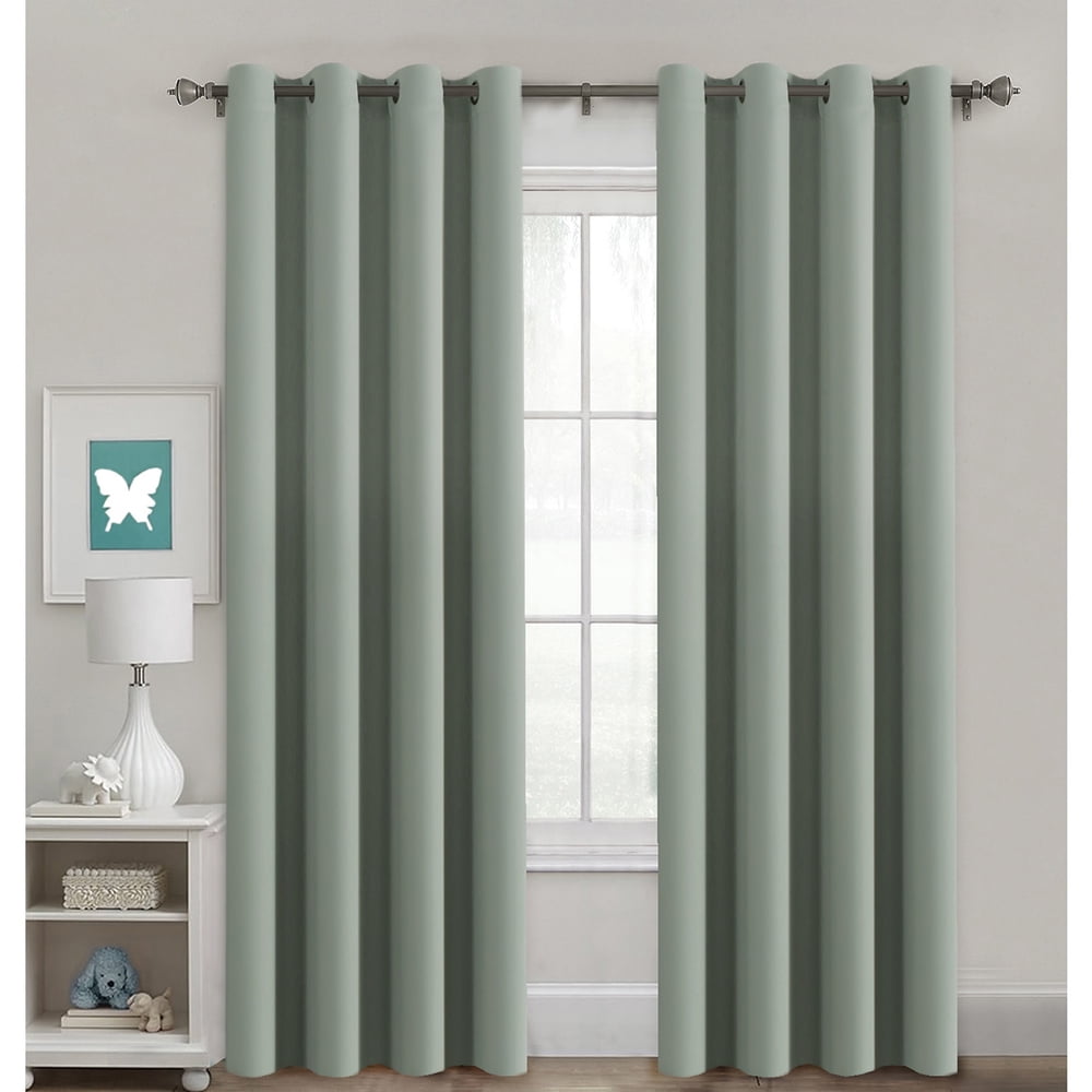 H.Versailtex Blackout Room Darkening Curtains Window Panel Drapes