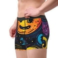 thumbnail image 2 of Yiaed Playful Ghosts Night Sky Print Men's Soft Cotton Boxer Shorts Breathable Boxers Underwear Moisture-Wicking Underwear Stretch Boxer Briefs for Man-Large, 2 of 5