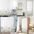 thumbnail image 6 of Watercolor Flowers Fabric Shower Curtain Floral Leaves Plant Washable Shower Curtains for Bathroom, Waterproof Bath Curtain with Hooks Home Decor 72x84in, 6 of 8
