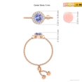 thumbnail image 4 of Angara Natural 0.5 Ct. Tanzanite with Diamond Halo Ring in 14K Rose Gold for Women (Ring Size: 6.5), 4 of 9