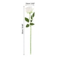 thumbnail image 2 of Uxcell 12 Piezas Rosas Amarillo Blanco Flores Artificiales, Rosa de Terciopelo Tacto Real Rosas Falsas con Tallos, 2 of 6