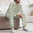 thumbnail image 7 of Lsque Green Rabbit Pattern Long Sleeve Pajama Set for Men - Soft 2-Piece Sleepwear and Loungewear Set with Pockets, Comfy Nightwear-X-Large, 7 of 7