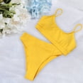 thumbnail image 4 of Traje de baño para mujer Triángulo es Copa acolchada Amarillo Colcomx Traje de bikini de mujer, 4 of 7