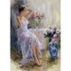 thumbnail image 1 of Cuadros Decorativos (DE9104) Kit de mosaico de arte de cuentas de pintura de diamante de resina de taladro completo (A1260 mujer) 40x50cm Tmvgtek embutido en tela, 1 of 1