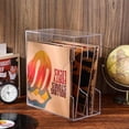 thumbnail image 4 of Acrylic Vinyl Record Holder Clear Acrylic Vinyl Storage Double Grid Crate Album Storage Holds up to 35-40 Records, 13.8 x 13 x 6.3 Inches for Home, Music Hall, 4 of 7