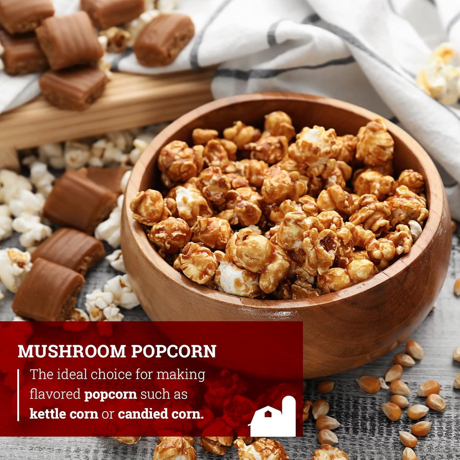 Hoosier Hill Farm Mushroom Popcorn, 4 lb Jar