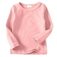 thumbnail image 7 of yocbz Boys Long Sleeve Shirts Kids Crewneck T Shirts Casual Tops Basic Tees Pink,7-8 Years, 7 of 7