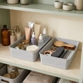 thumbnail image 3 of (2 pack) Mainstays 2-Pack Flexible Drawer Storage Organizer Bins, Plastic Drawer Organizer Containers for Kitchen Drawer, Desk Drawer and Bathroom Drawer Organization, Gray, 3 of 15