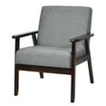 thumbnail image 6 of Costway Set of 2 Fabric Accent Armchair Wooden Upholstered Lounge Chair Dark Grey, 6 of 10