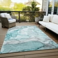 thumbnail image 6 of Addison Rugs Chantille Indoor/Outdoor Transitional Watercolors Teal Washable Rectangle Rug, 2'6" x 3'10", 6 of 6