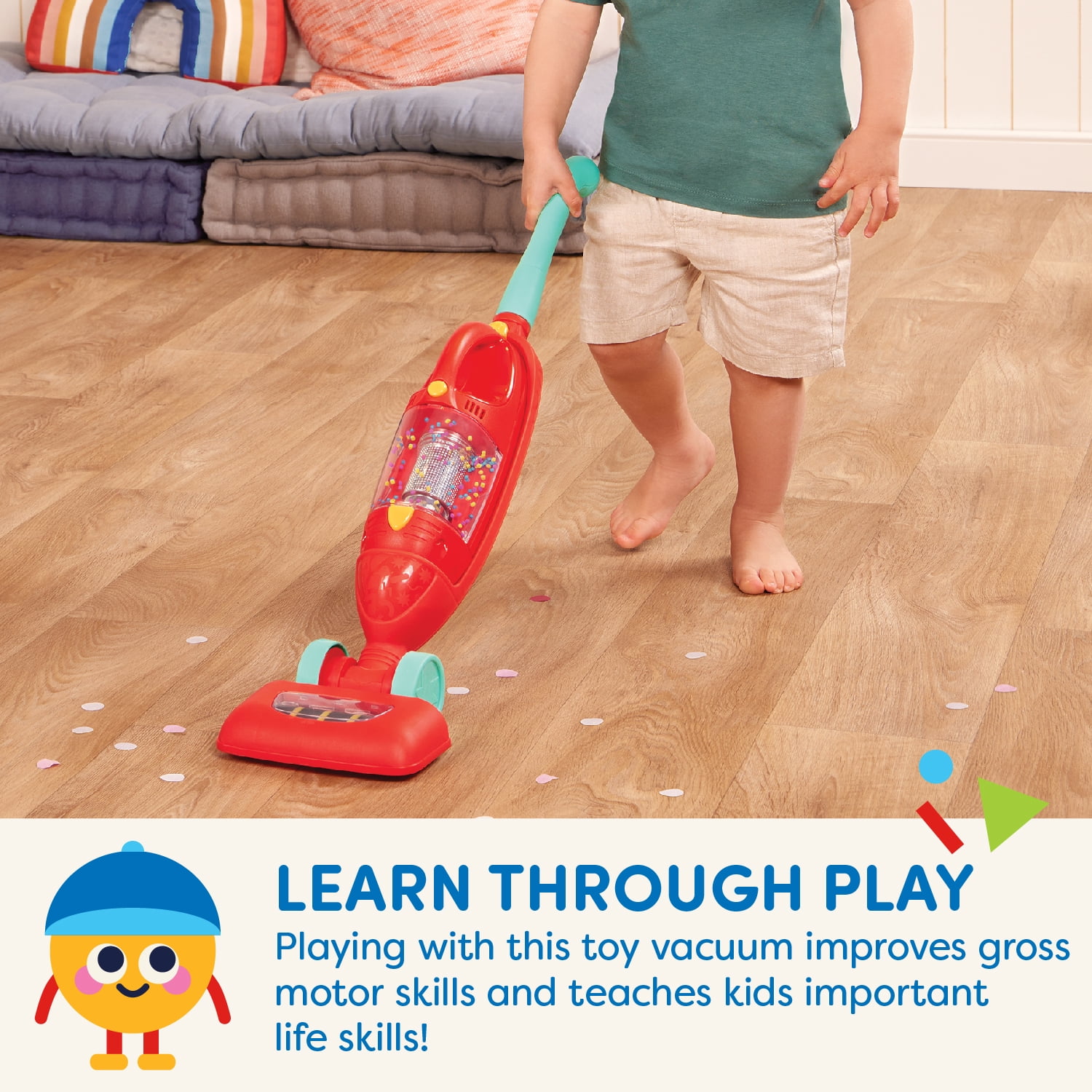 Battat Tidy Tot Vacuum with Plastic Handheld Vacuum and Real Suction, Toddler and Preschool Toys  (图4)