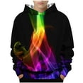thumbnail image 2 of Jinhomg Boys' Hoodie Realistic 3D Graphic Print Hooded Sweatshirts Oversized Pullover Hoodies Casual Streetwear Tops Back to School Gifts Black 150, 2 of 4