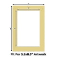 thumbnail image 2 of Soft Yellow Picture Frame Mat for 7x10 Frames - Fits 5.5x8.5 Photos - 50 Mats, 2 of 7