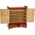 thumbnail image 2 of Oriental Furniture Red Lacquer Altar Cabinet - Courtyard, 2 of 7